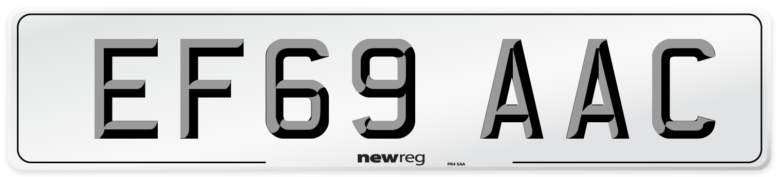 EF69 AAC Number Plate from New Reg